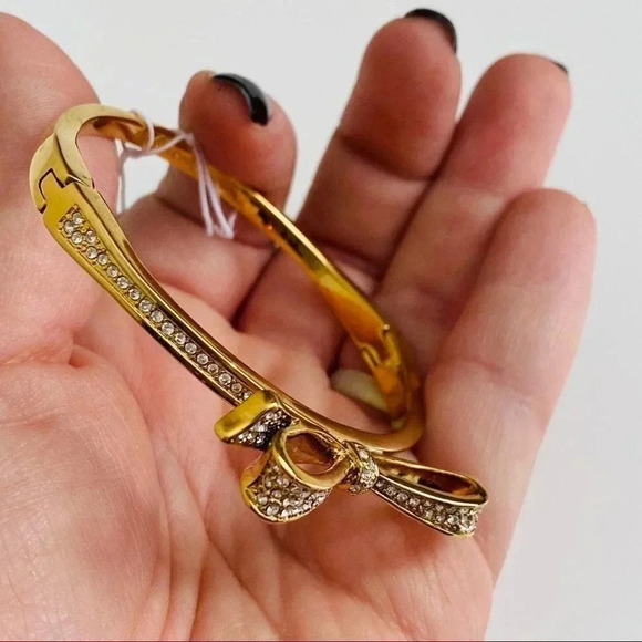 Kate Spade Gold Plated Pave Crystal Love Notes - Picture 5 of 6